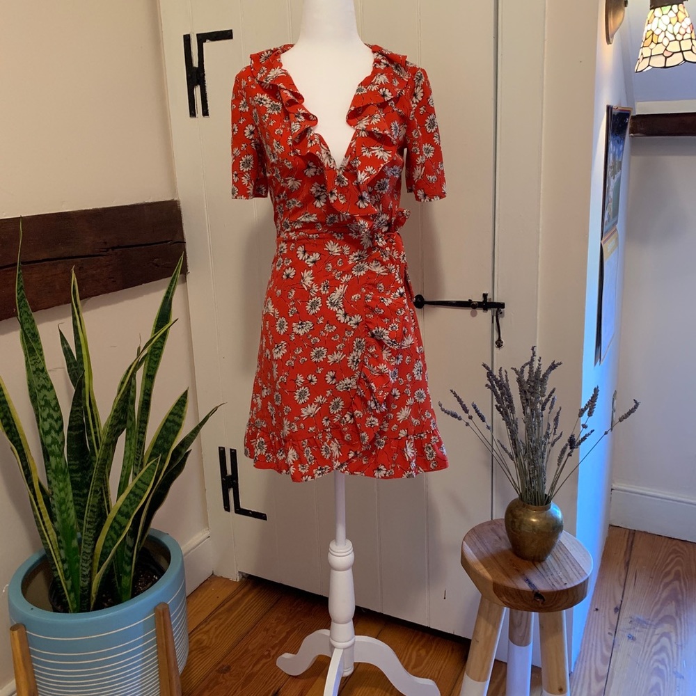 Top Shop Ruffle Wrap Mini